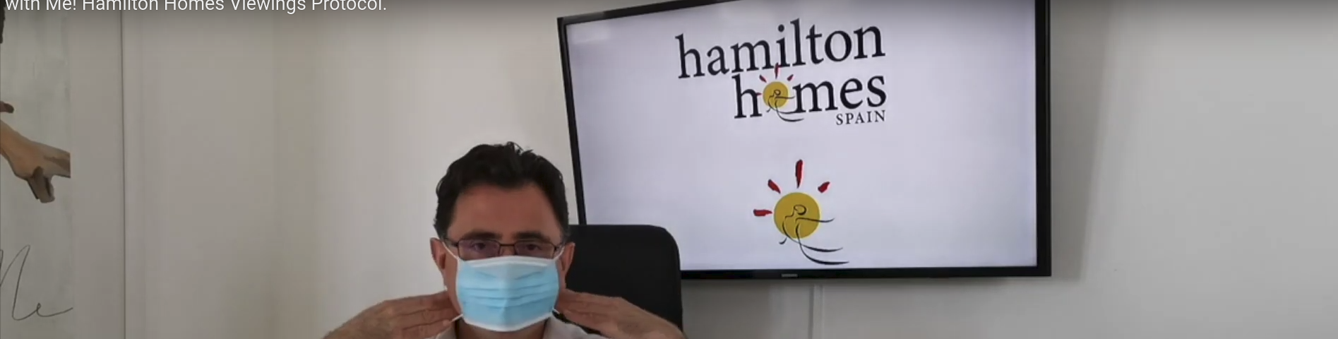 Andrew putting on a mask - Hamilton Homes Covid19 protocol
