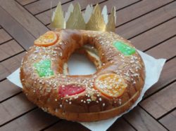 Roscon de Reyes cake Manilva - Christmas tradition in Spain